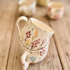 Gold Flower Tea Cup - 230707-1
