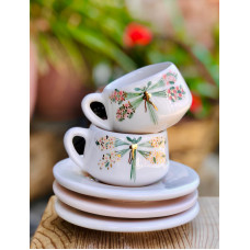 Dragonfly Patterned Coffee Cup - 270621-10