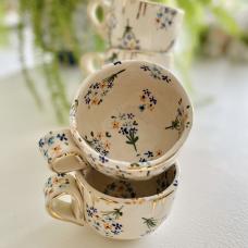 Gold Flower Tea Cup - 230418-1