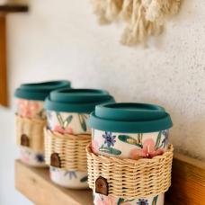 Flower Pattern Coffee to Go Cup - 230924-1