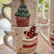 Golden Stars Christmas Gingerbread Cup - 241026-3