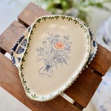 Blue Bouquet Plate - 250519-4