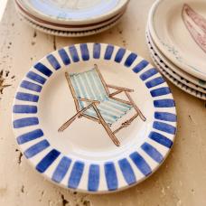 Beach Chair Patterned Plate - 250625-9