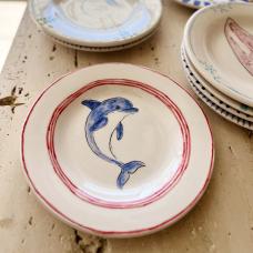 Dolphin Patterned Plate - 250625-12