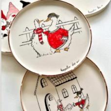 Rooster Patterned Plate - TB-19TBHYV048