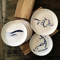 Dolphin Patterned Plate - TB-19TBMRN066-1