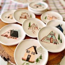 House Patterned Plate - TB-19TBRNK016