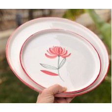 Flower Patterned Plate - 020221-13