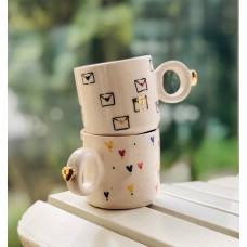 Love Patterned Coffee  Cup - 020221-01