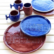 House Patterned Plate - TB-19TBRNK035