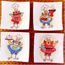 Rooster Patterned Plate Set - TB-19TBHYV050